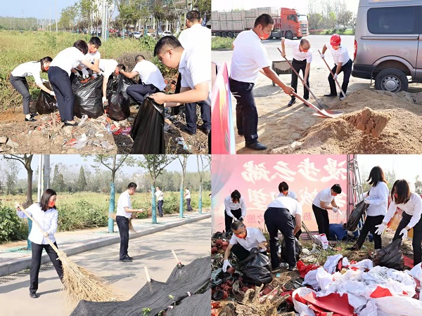 霍邱项目开展“卫生大扫除，党员我先行”主题活动